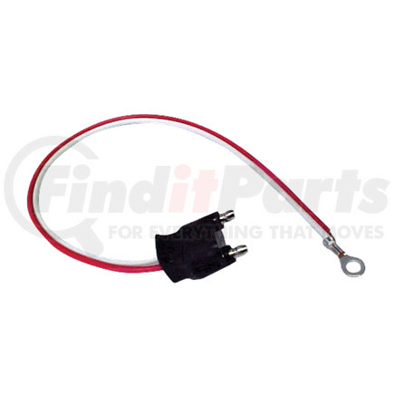 A45CB by OPTRONICS - Electrical Pigtail - Straight 2-Wire, With Two-Pin Pl-3 Male Plug, 10”