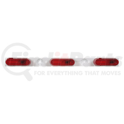 MC77RB by OPTRONICS - Identification light bar with white steel base