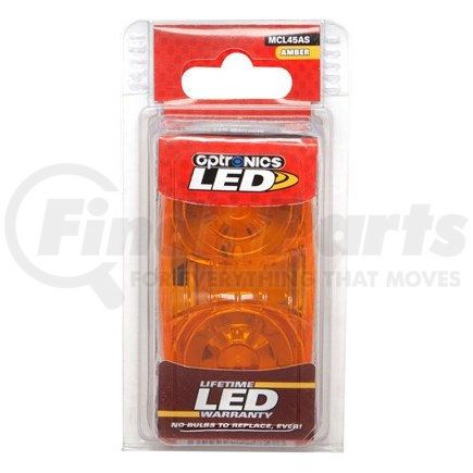 MCL45AS by OPTRONICS - Retail pack: Yellow marker/clearance light