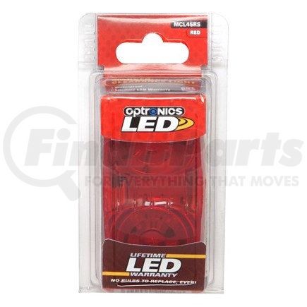 MCL45RS by OPTRONICS - Retail pack: Red marker/clearance light