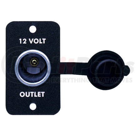 13000018B by OPTRONICS - 12VDC outlet with black mounting plate