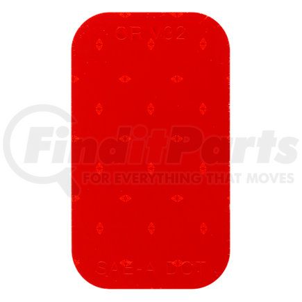 RT10R1B by OPTRONICS - Red 3.5" x 2" self-adhesive reflector