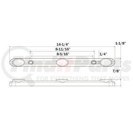 MCL98RB by OPTRONICS - Red identification light bar