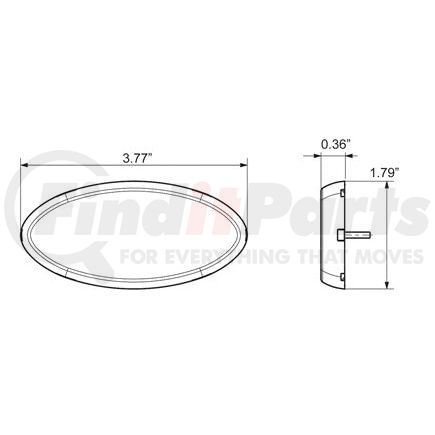 MCL0030RBB by OPTRONICS - Marker/Clearance Light Housing - without Bulb, Surface Mount, 12V, 0.073 AMP Draw, Hardwired