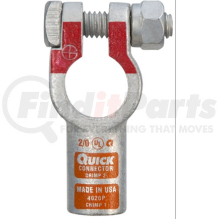 Quick Cable 4020-005P Accessory Wiring Harness QuickCable 2/0 GA Negative Straight Clamp Crimpable Battery Connector