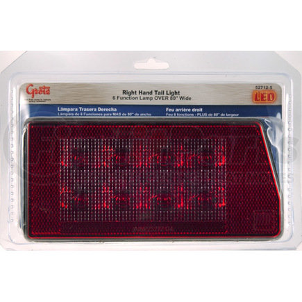 52712-5 by GROTE - Submersible Low-Profile LED Trailer Light for Trailers Over 80in. Wide, Red, RH, S/T/T, Retail Pack