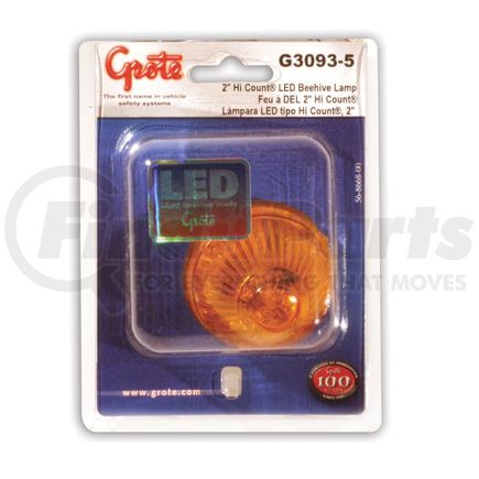G3093-5 by GROTE - Hi Count® 2in. 9-Diode Beehive LED Clearance Marker Light, Yellow, Retail Pack