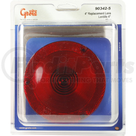 90342-5 by GROTE - RV, Marine & Utility Replacement Lens - Trailer Lighting Lens, Red, Multi Pack
