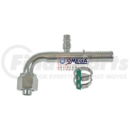 35-AN1323-9C by OMEGA ENVIRONMENTAL TECHNOLOGIES - FITTING 90 #10 FOR X #10 WITH HI R134A SV AIR-O-CRIMP