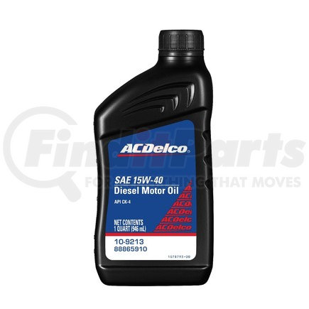 10-9213 by ACDELCO - 15W-40 Diesel Motor Oil - 1 qt