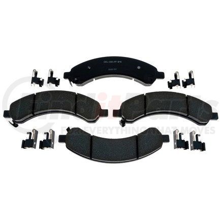 17D989CH by ACDELCO - Ceramic Front Disc Brake Pad Set with Clips