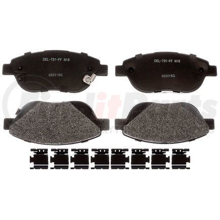 17D1778MH by ACDELCO - Semi-Metallic Front Disc Brake Pad Set