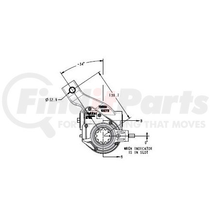 40910589 by HALDEX - Air Brake Automatic Slack Adjuster - 5.5 Inch Length, 1.5 Inch Spline Diameter, 10 Spline Count