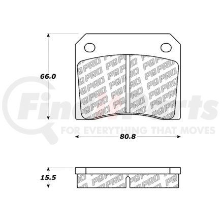 500.00090 by CENTRIC - PQ PRO Disc Brake Pads