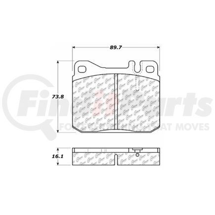100.01451 by CENTRIC - Original Equipment Formula Brake Pads