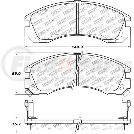 Centric 308.05300 Disc Brake Pad Set StopTech Street Brake Pad
