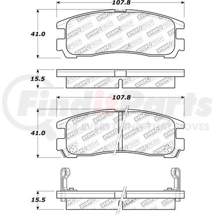 308.03830 by CENTRIC - StopTech Street Brake Pad