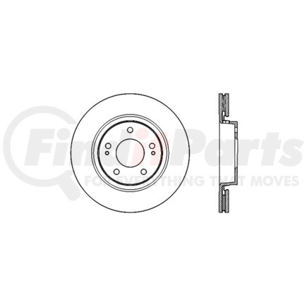 Centric 128.46078R Disc Brake Rotor Cross Drilled Rotor