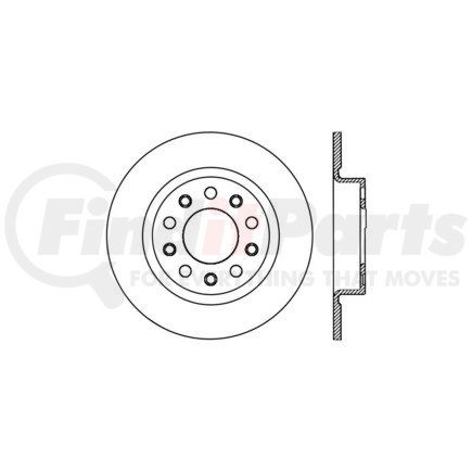 Centric 127.63077L Disc Brake Rotor Slotted Drilled Rotor