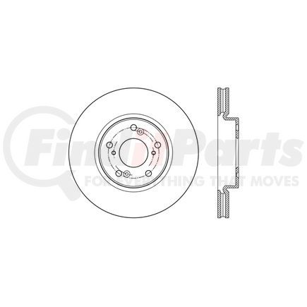 128.40086L by CENTRIC - Cross Drilled Rotor