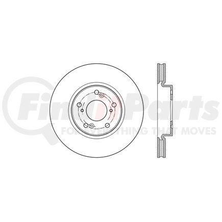 128.40086L by CENTRIC - Sport Cross Drilled Brake Rotor, Left