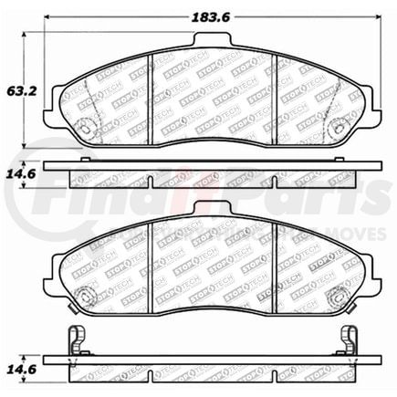 308.07310 by CENTRIC - StopTech Street Brake Pad