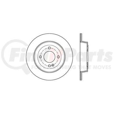 Centric 128.51047L Disc Brake Rotor Cross Drilled Rotor
