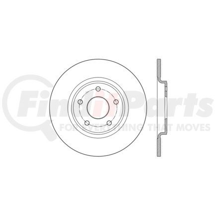 128.67075L by CENTRIC - Sport Cross Drilled Brake Rotor, Left