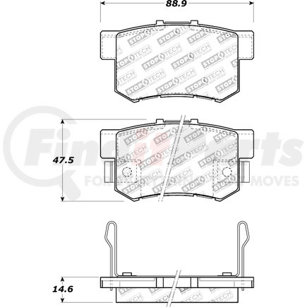 308.05360 by CENTRIC - StopTech Street Brake Pad