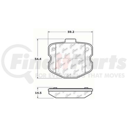 308.11850 by CENTRIC - StopTech Street Brake Pad