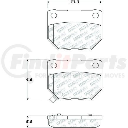 Centric 305.04611 Disc Brake Pad Set Street Select Brake Pads