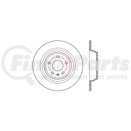 Centric 128.61103R Disc Brake Rotor Cross Drilled Rotor