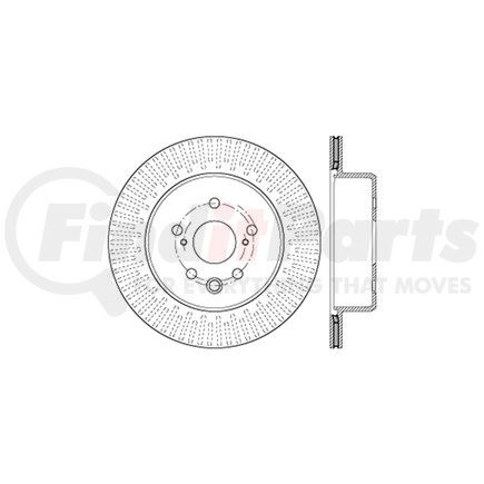 128.44189R by CENTRIC - Cross Drilled Rotor