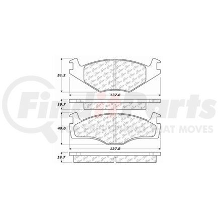 100.02800 by CENTRIC - Disc Brake Pad