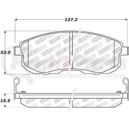 Centric 308.08151 Disc Brake Pad Street Brake Pads with Shims and Hardware
