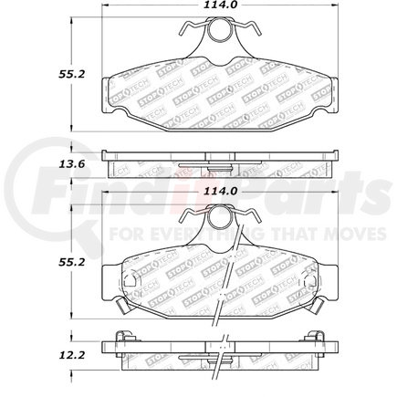 308.04130 by CENTRIC - StopTech Street Brake Pad