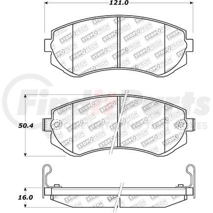 308.04220 by CENTRIC - StopTech Street Brake Pad