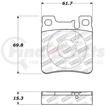 308.06030 by CENTRIC - StopTech Street Brake Pad