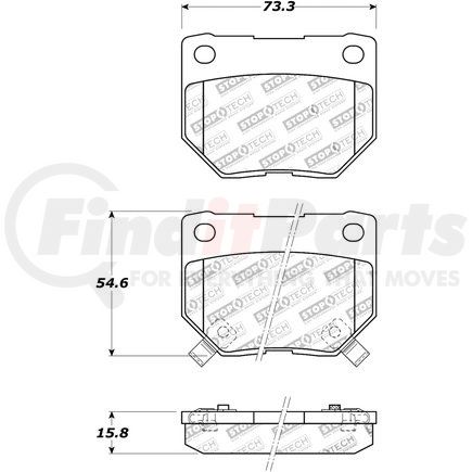 308.04610 by CENTRIC - StopTech Street Brake Pad