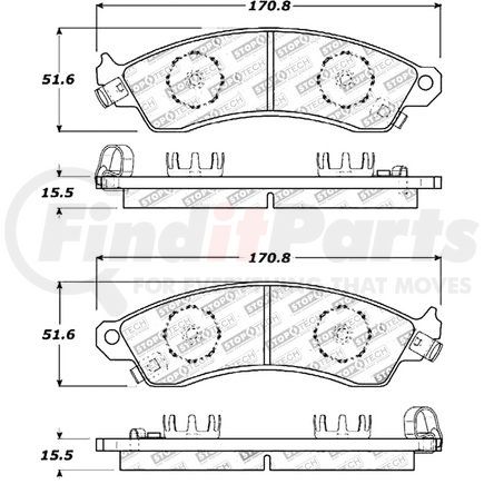 308.04120 by CENTRIC - StopTech Street Brake Pad