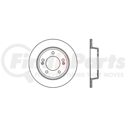 128.51043R by CENTRIC - Cross Drilled Rotor