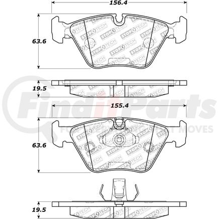 308.09460 by CENTRIC - StopTech Street Brake Pad