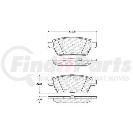 308.11610 by CENTRIC - StopTech Street Brake Pad