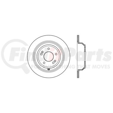 Centric 127.51045R Disc Brake Rotor Slotted Drilled Rotor