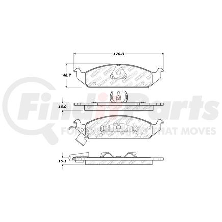 305.06500 by CENTRIC - Street Select Brake Pad