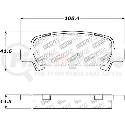 308.07701 by CENTRIC - Street Brake Pads with Shims and Hardware