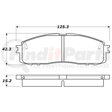 Centric 308.06220 Disc Brake Pad Set StopTech Street Brake Pad