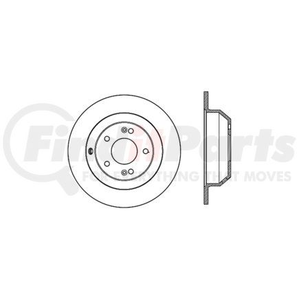 128.51039R by CENTRIC - Cross Drilled Rotor