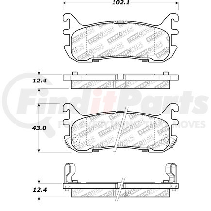 308.06360 by CENTRIC - StopTech Street Brake Pad