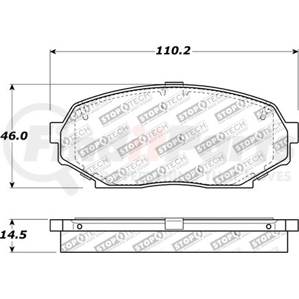 308.05250 by CENTRIC - StopTech Street Brake Pad